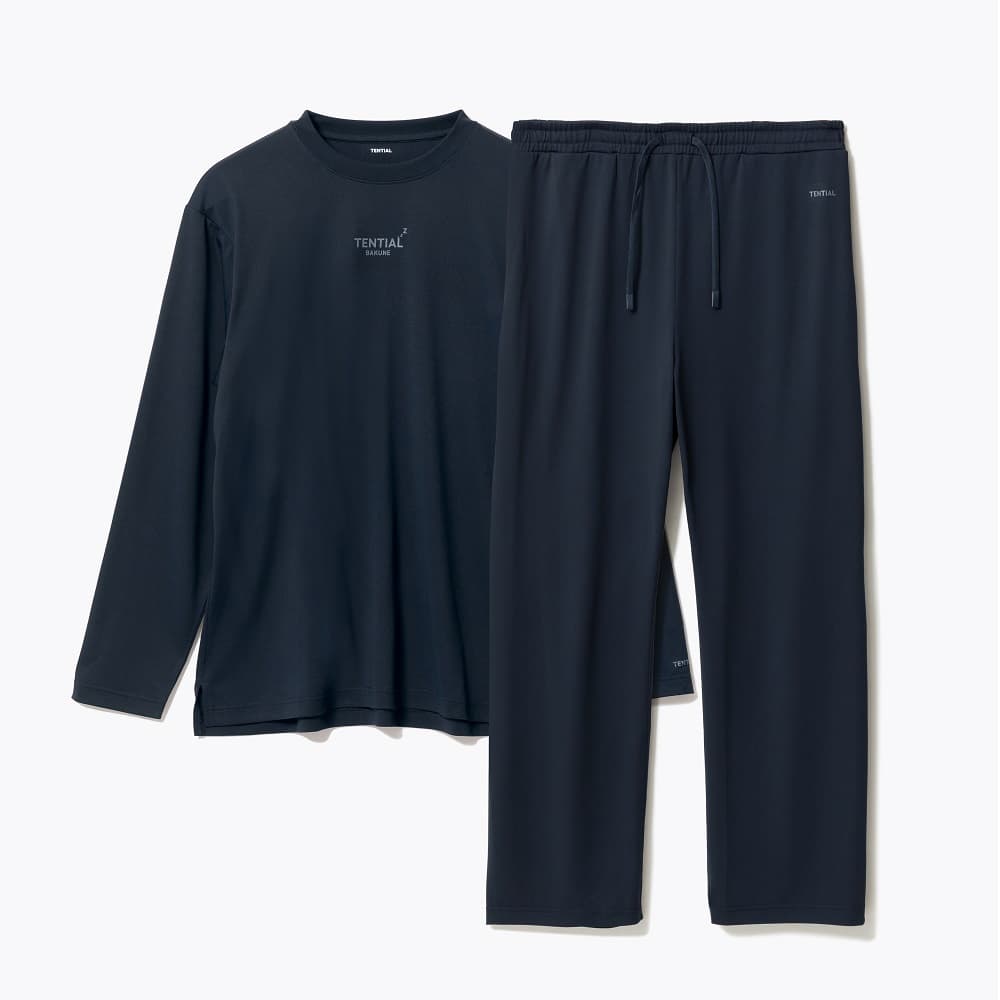 Men's 上下セット（長袖Tシャツ・ロングパンツ） ネイビー Mサイズ